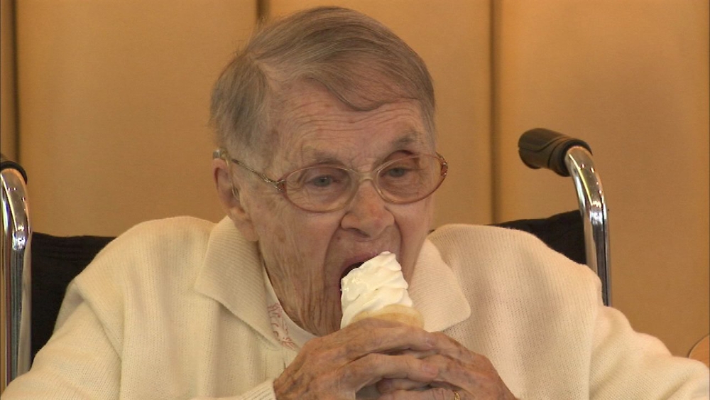 Woman gets 99 free McDonald's ice cream cones for 99th birthday